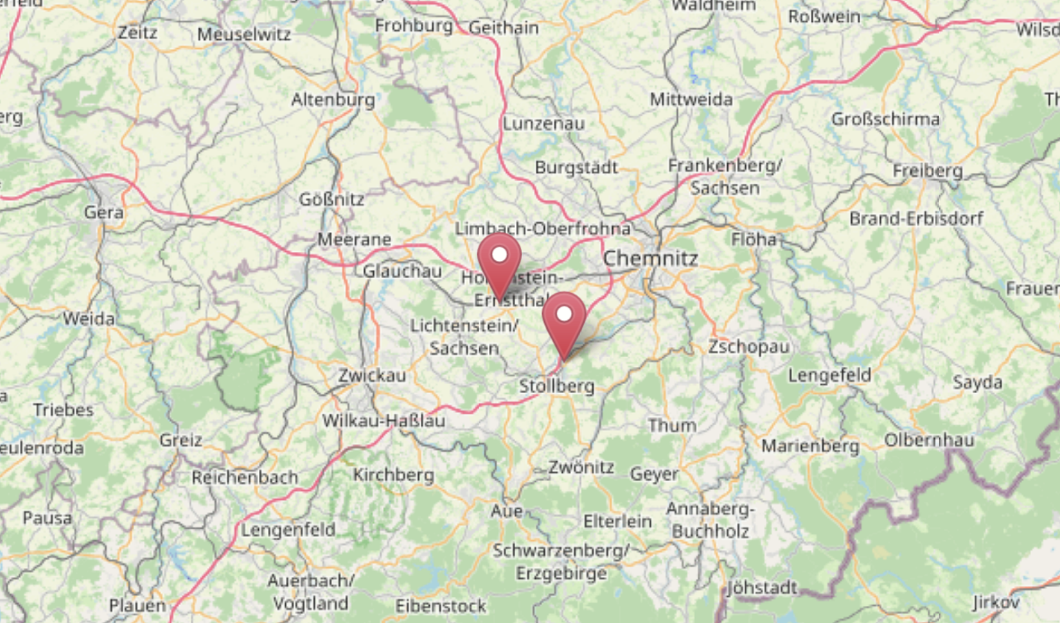 Karte mit der Position von FEN